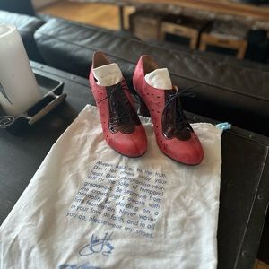 John Fluevog heart shaped heels